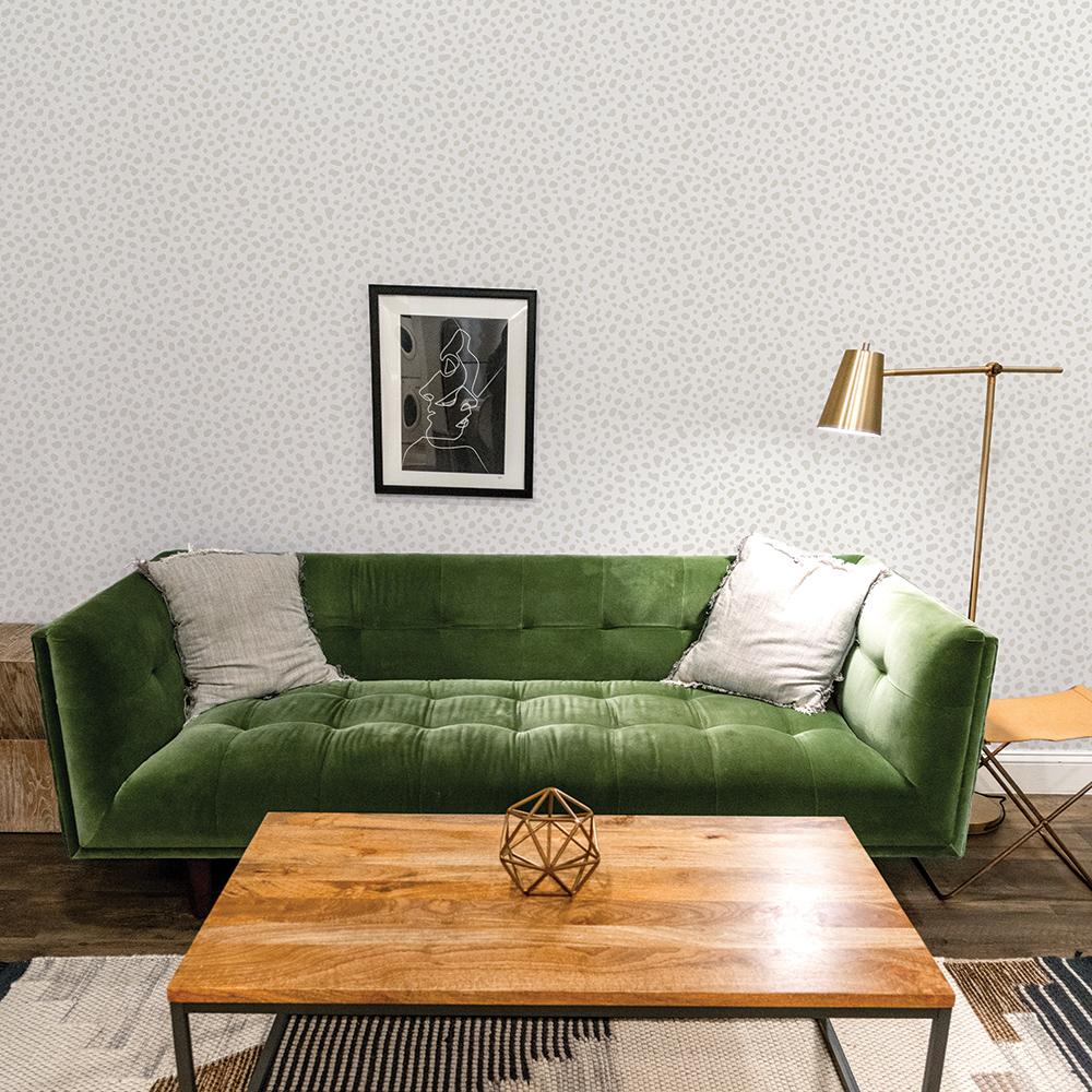 DecoratorsBest Dalmation Dots by The Novogratz Neutral Peel and Stick Wallpaper, 28 sq. ft.