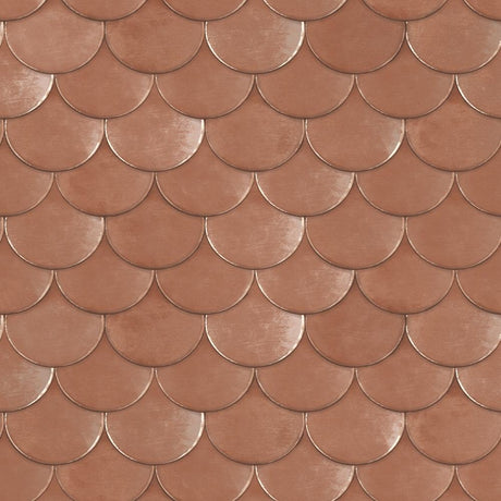Tempaper Mermaid Shells by Genevieve Gorder Metallic Copper Peel and Stick Wallpaper, 28 sq. ft.