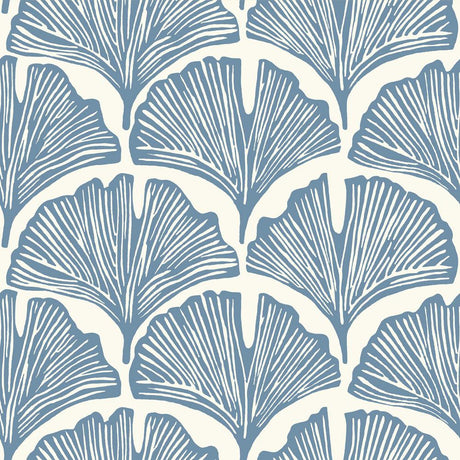 Tempaper Ginko Leaves by The Novogratz Blue Peel and Stick Wallpaper, 28 sq. ft.