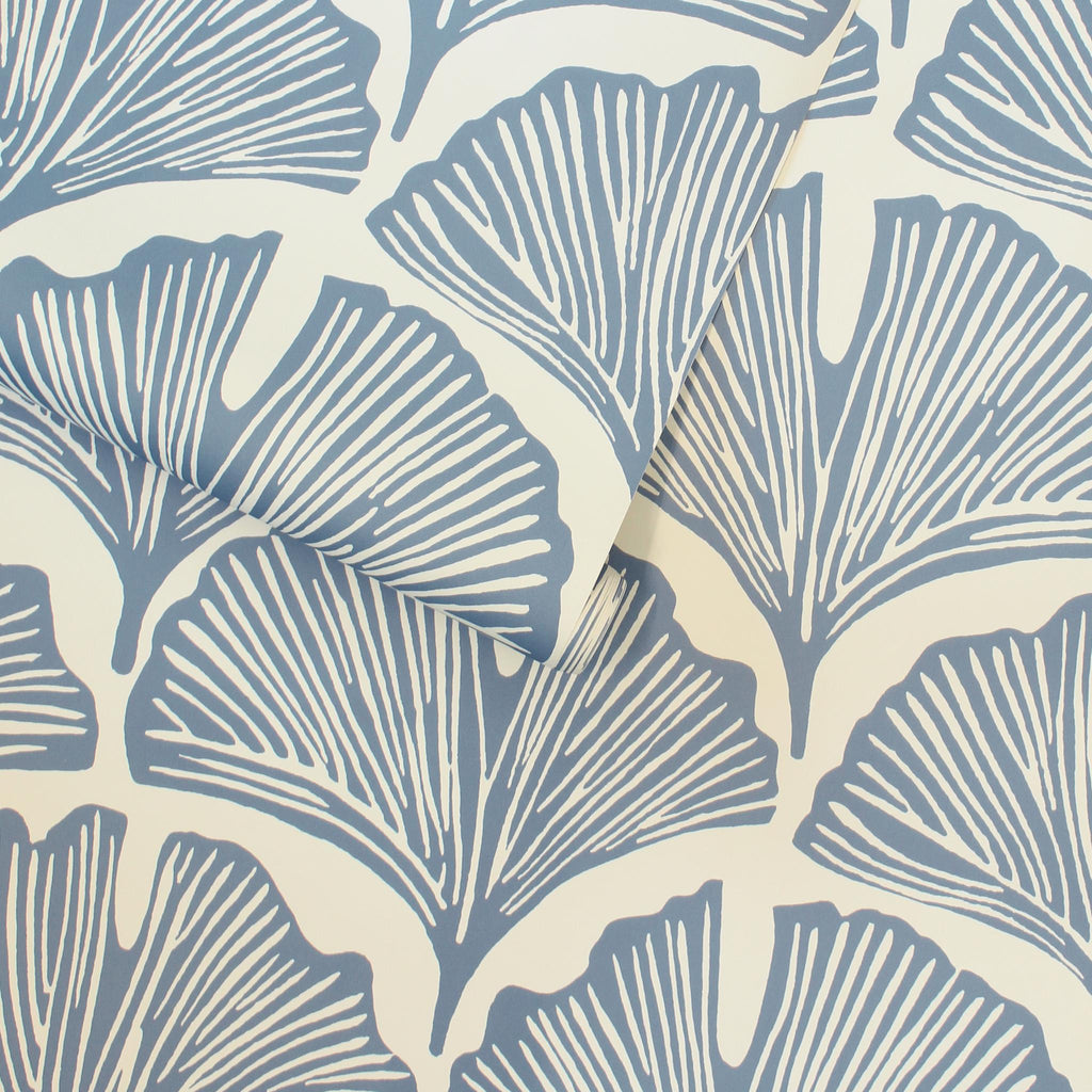 DecoratorsBest Ginko Leaves by The Novogratz Blue Peel and Stick Wallpaper, 28 sq. ft.