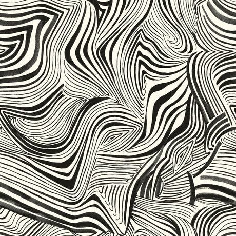 Tempaper Zebra Print by The Novogratz Black and White Peel and Stick Wallpaper, 28 sq. ft.