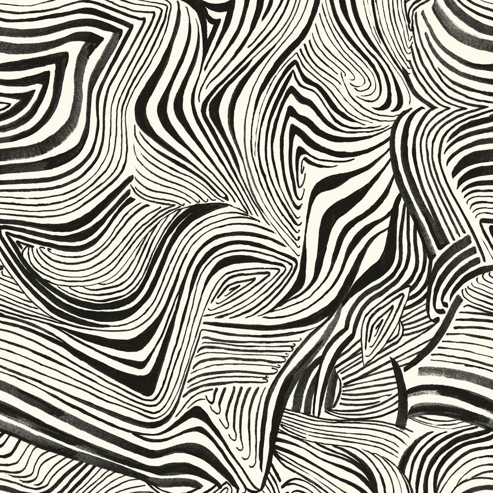 DecoratorsBest Zebra Print by The Novogratz Black and White Peel and Stick Wallpaper, 28 sq. ft.