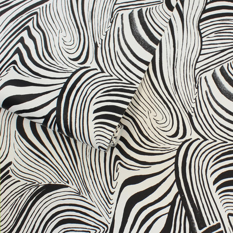 DecoratorsBest Zebra Print by The Novogratz Black and White Peel and Stick Wallpaper, 28 sq. ft.