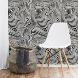 DecoratorsBest Zebra Print by The Novogratz Black and White Peel and Stick Wallpaper, 28 sq. ft.