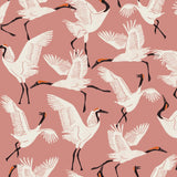 Tempaper Flying Cranes by The Novogratz Pink Peel and Stick Wallpaper, 28 sq. ft.