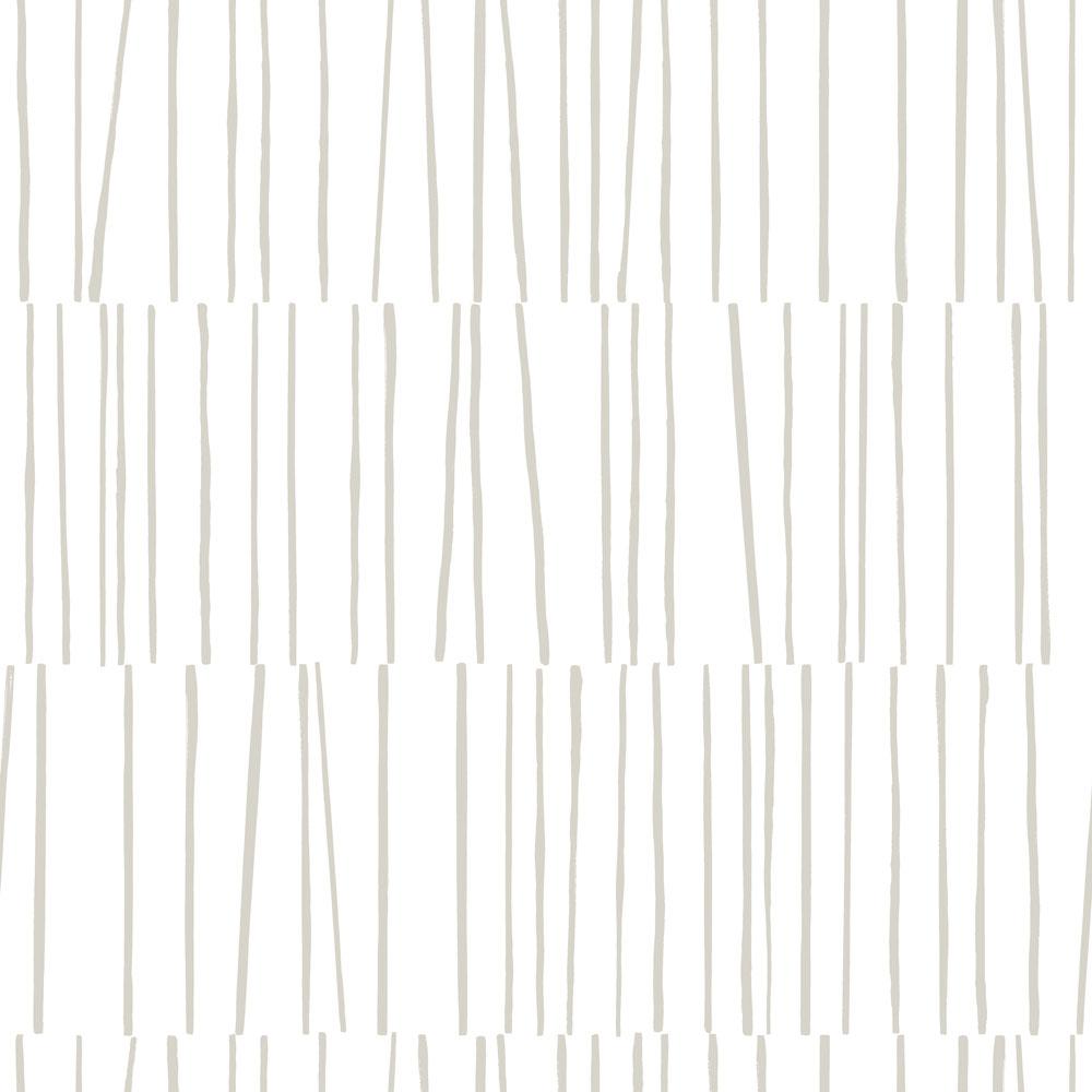 DecoratorsBest Stripe Lines by Bobby Berk Light Grey Peel and Stick Wallpaper, 28 sq. ft.