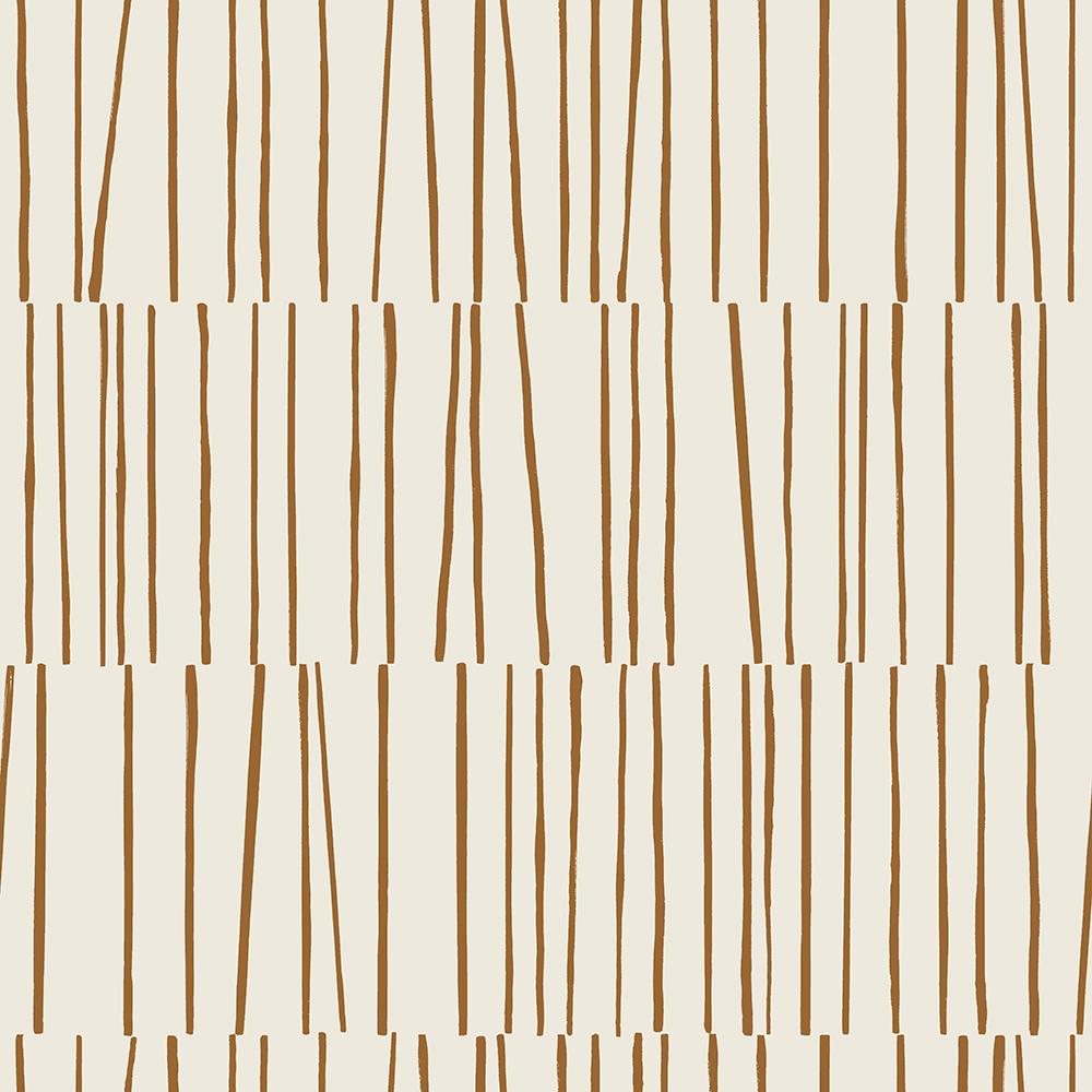 Tempaper Stripe Lines by Bobby Berk Neutral Tan Peel and Stick Wallpaper, 28 sq. ft.