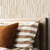 DecoratorsBest Stripe Lines by Bobby Berk Neutral Tan Peel and Stick Wallpaper, 28 sq. ft.