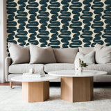 DecoratorsBest Curvy Stripes by Bobby Berk Blue Peel and Stick Wallpaper, 28 sq. ft.