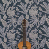 DecoratorsBest Flamingos by She She Blue and Black Peel and Stick Wallpaper, 28 sq. ft.