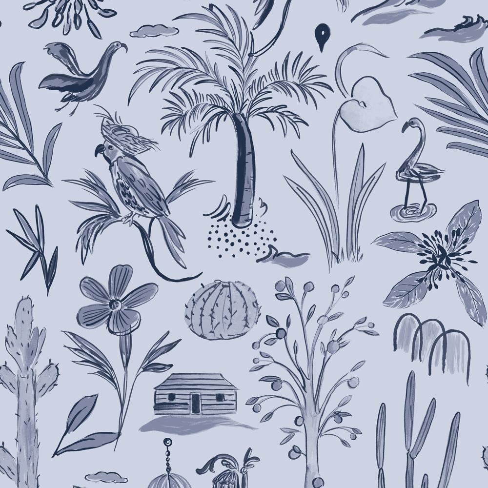 DecoratorsBest Island Vacation by She She Blue Peel and Stick Wallpaper, 28 sq. ft.