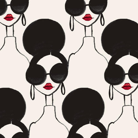 Tempaper Stace by alice & olivia Black and White Peel and Stick Wallpaper, 28 sq. ft.