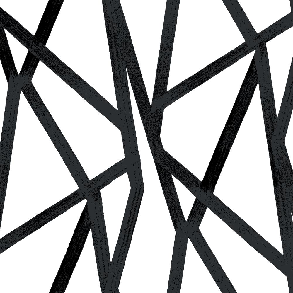 DecoratorsBest Lines by Genevieve Gorder Black and White Peel and Stick Wallpaper, 28 sq. ft.