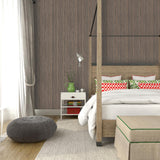 DecoratorsBest Textured Grasscloth Metallic Bronze Peel and Stick Wallpaper, 56 sq. ft.