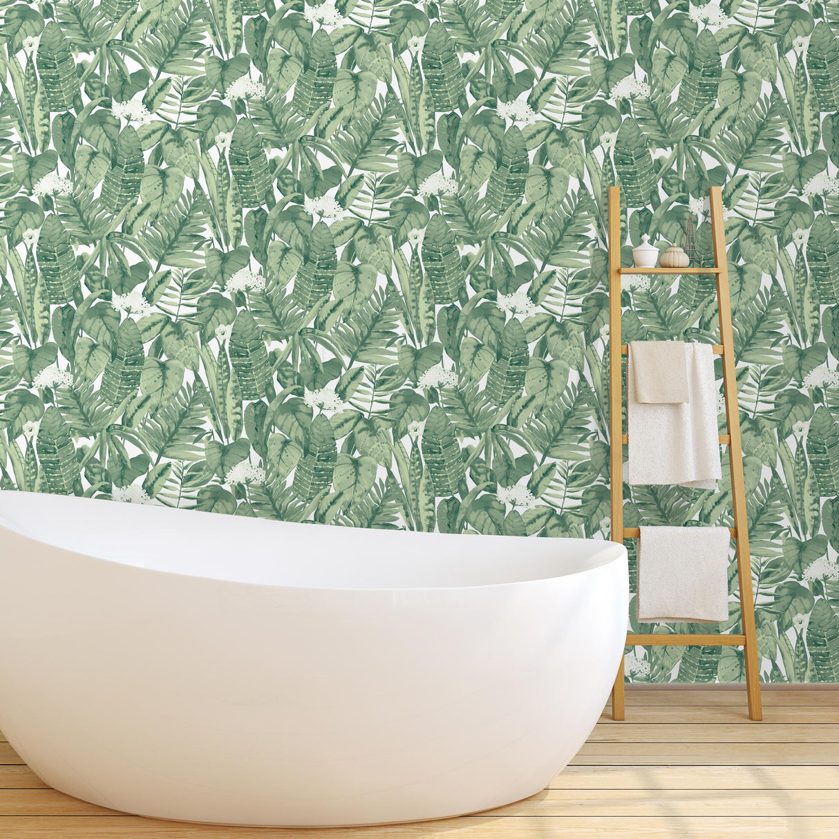 DecoratorsBest Paradise Palm Green Peel and Stick Wallpaper, 56 sq. ft.