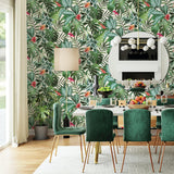 DecoratorsBest Tropical Rainforest Green Peel and Stick Wallpaper, 60 sq. ft.