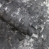 DecoratorsBest Gold Leaf Dark Grey Peel and Stick Wallpaper, 56 sq. ft.