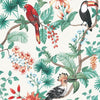 Decoratorsbest Peel And Stick Tropical Birds White Wallpaper