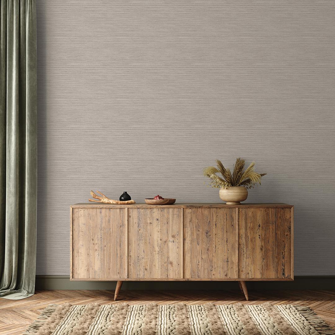 DecoratorsBest Faux Grasscloth Light Grey Peel and Stick Wallpaper, 56 sq. ft.