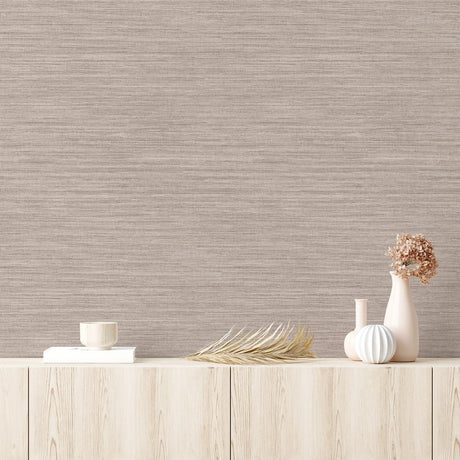 DecoratorsBest Faux Grasscloth Light Grey Peel and Stick Wallpaper, 56 sq. ft.