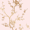 Decoratorsbest Peel And Stick Birds By Cynthia Rowley Metallic Gold And Pink Wallpaper