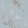Decoratorsbest Peel And Stick Birds By Cynthia Rowley Silver And Blue Wallpaper