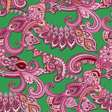 Tempaper Paisley by alice & olivia Pink and Green Peel and Stick Wallpaper, 56 sq. ft.