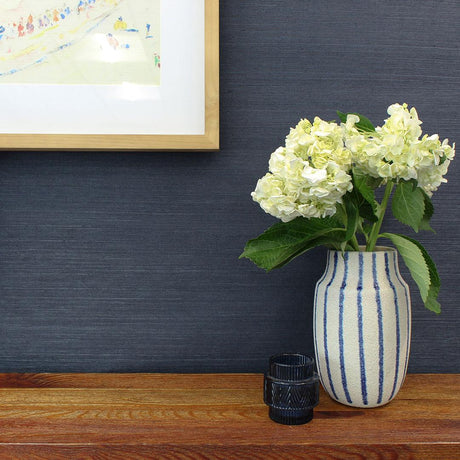 DecoratorsBest Grasscloth Sisal Indigo Handwoven Wallpaper, 72 sq. ft.