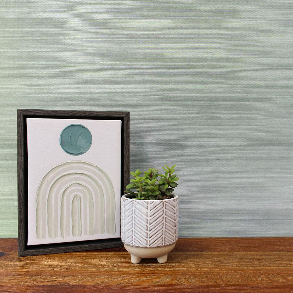 DecoratorsBest Grasscloth Sisal Light Green Handwoven Wallpaper, 72 sq. ft.
