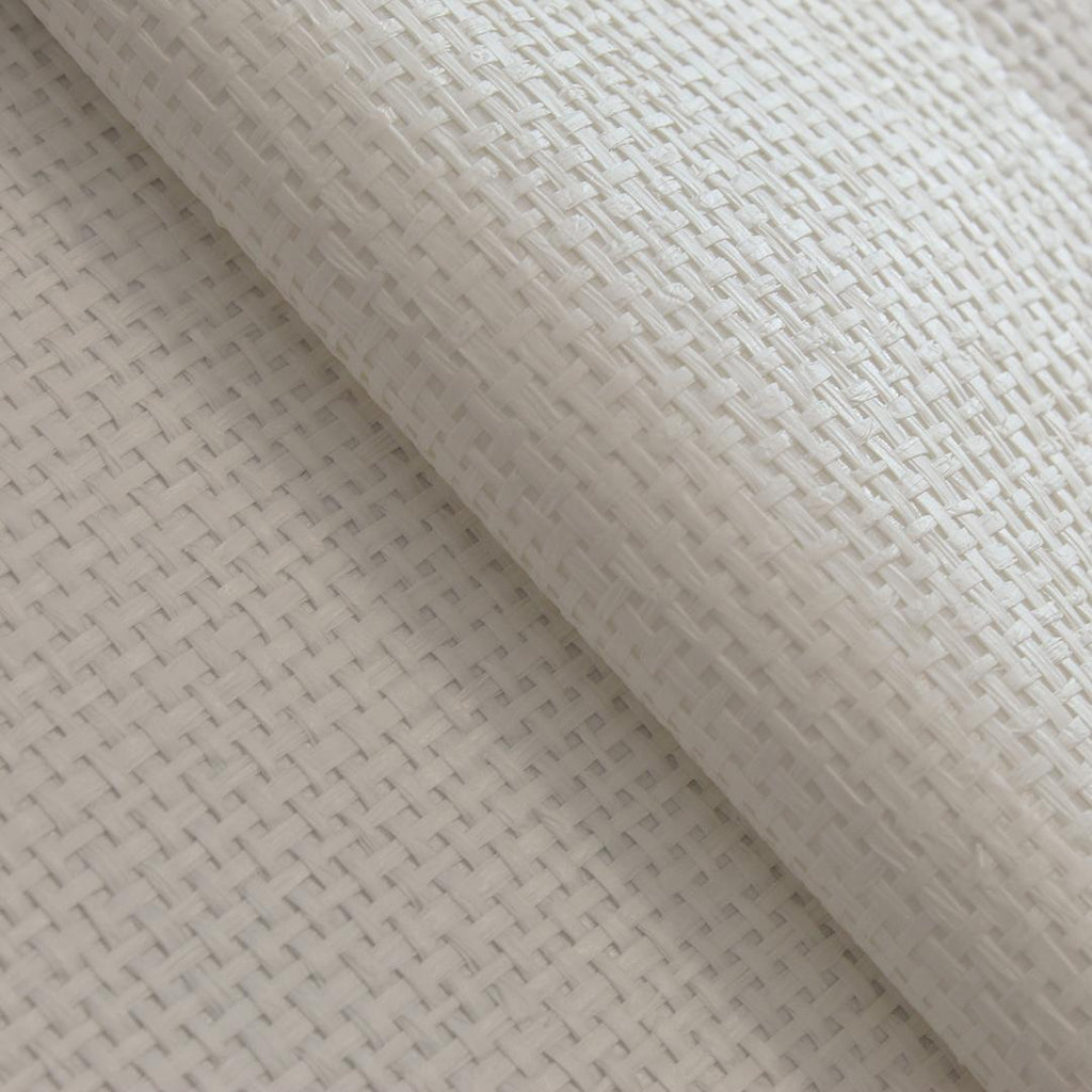 DecoratorsBest Grasscloth Loose Boxweave White Handwoven Wallpaper, 72 sq. ft.