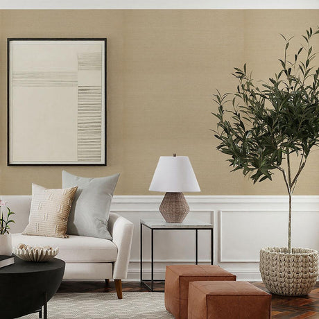 DecoratorsBest Grasscloth Sisal Tan Handwoven Wallpaper, 72 sq. ft.
