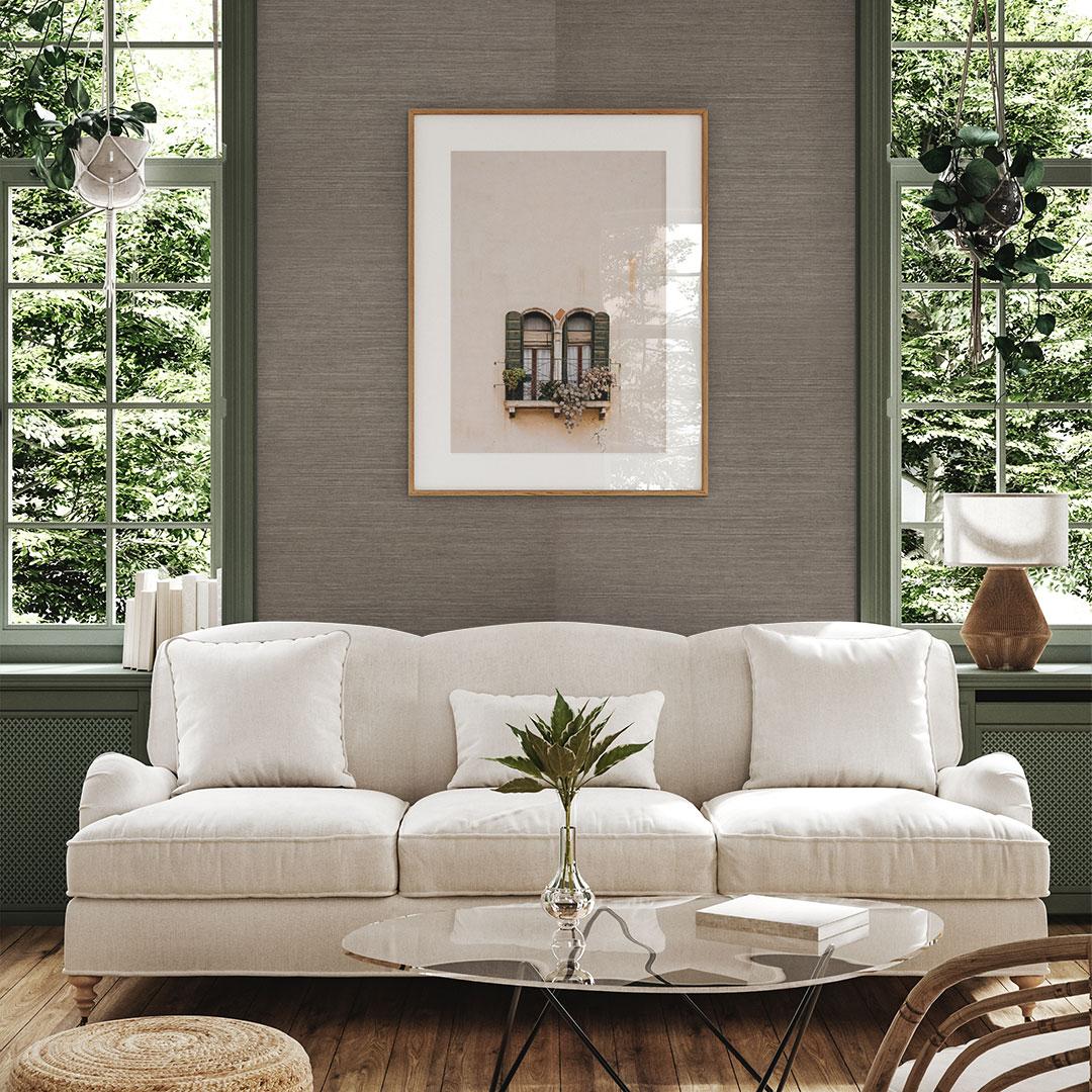 DecoratorsBest Grasscloth Sisal Dark Brown Handwoven Wallpaper, 72 sq. ft.