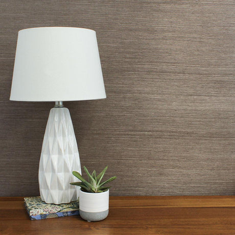 DecoratorsBest Grasscloth Sisal Dark Brown Handwoven Wallpaper, 72 sq. ft.