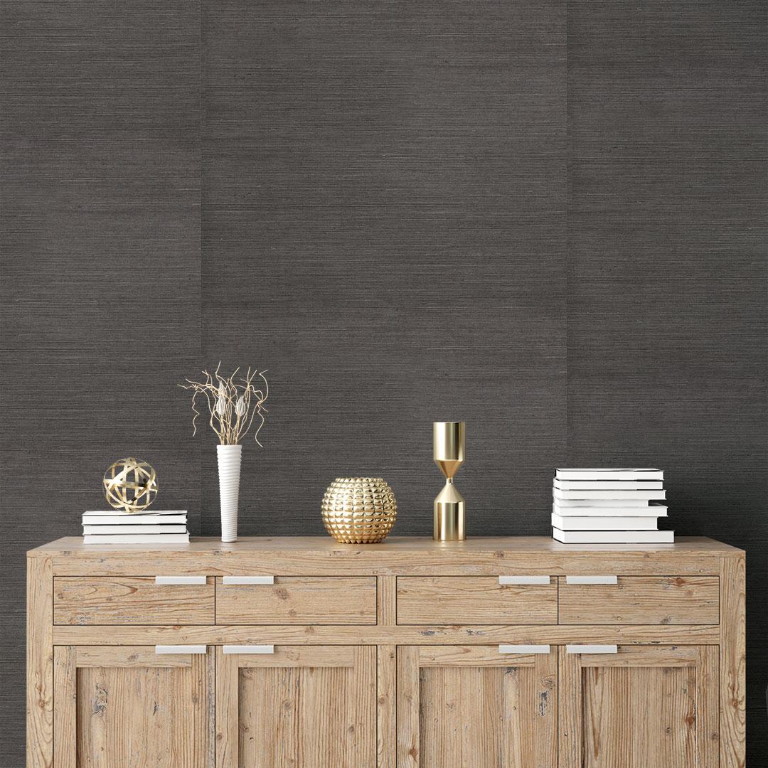 DecoratorsBest Grasscloth Sisal Brown and Silver Handwoven Wallpaper, 72 sq. ft.