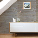 DecoratorsBest Grasscloth Boodle Neutral and Silver Handwoven Wallpaper, 72 sq. ft.