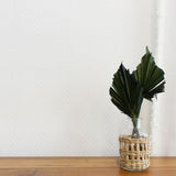 DecoratorsBest Grasscloth Herringbone Crisp White Handwoven Wallpaper, 72 sq. ft.