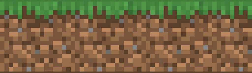 RoomMates Minecraft Iconic Grass Peel and Stick Border Green Wallpaper