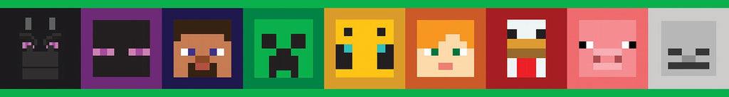 RoomMates Minecraft Iconic Faces Peel And Stickborder Multicolor Wallpaper
