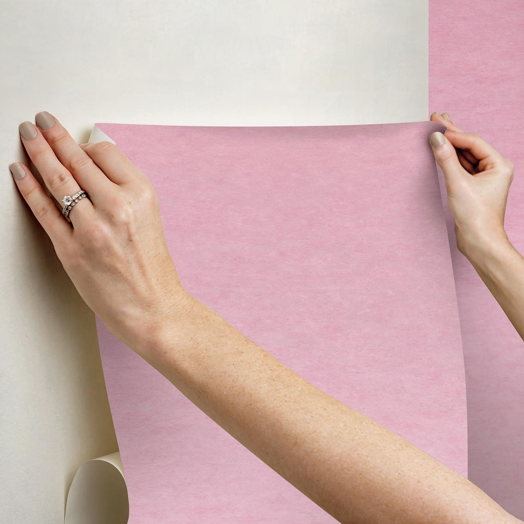 RoomMates Pink Aura Ombre Peel & Stickmural Pink Wallpaper