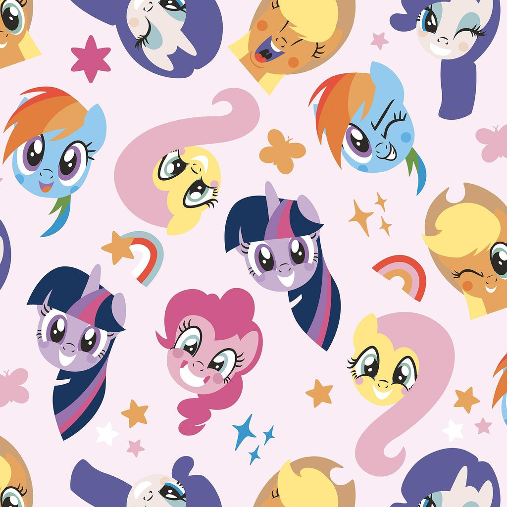 RoomMates My Little Pony Toss Peel and Stick Pink Wallpaper