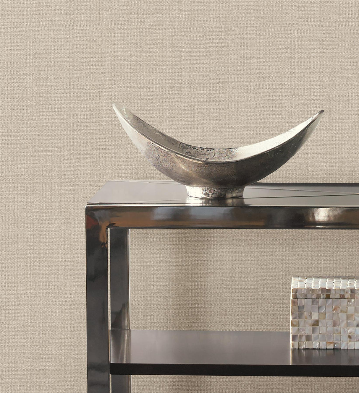 York Linen Sofia Weave Beige Wallpaper