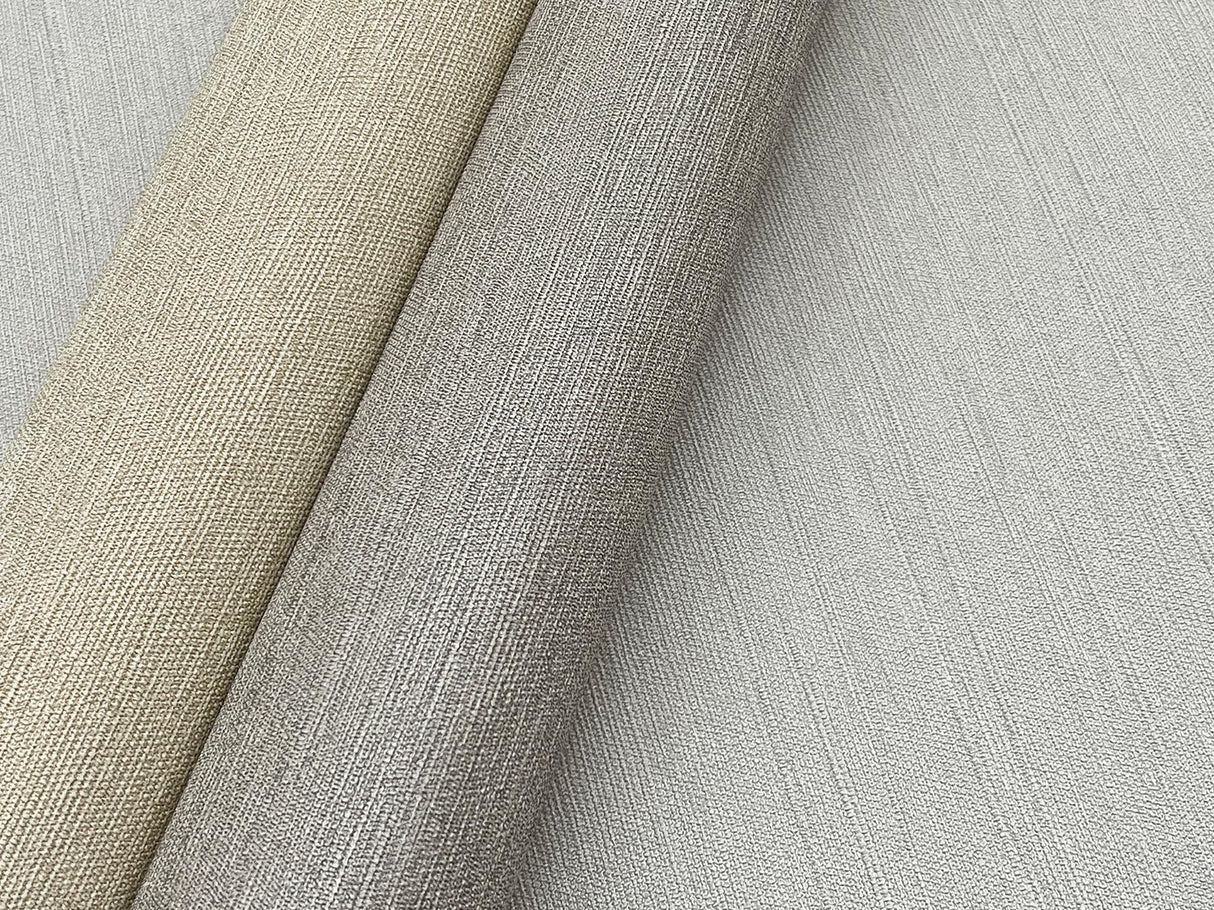 York Grey Shimmering Linen Grey Wallpaper