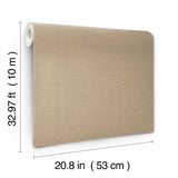 York Light Caramel Shimmering Linen Brown Wallpaper