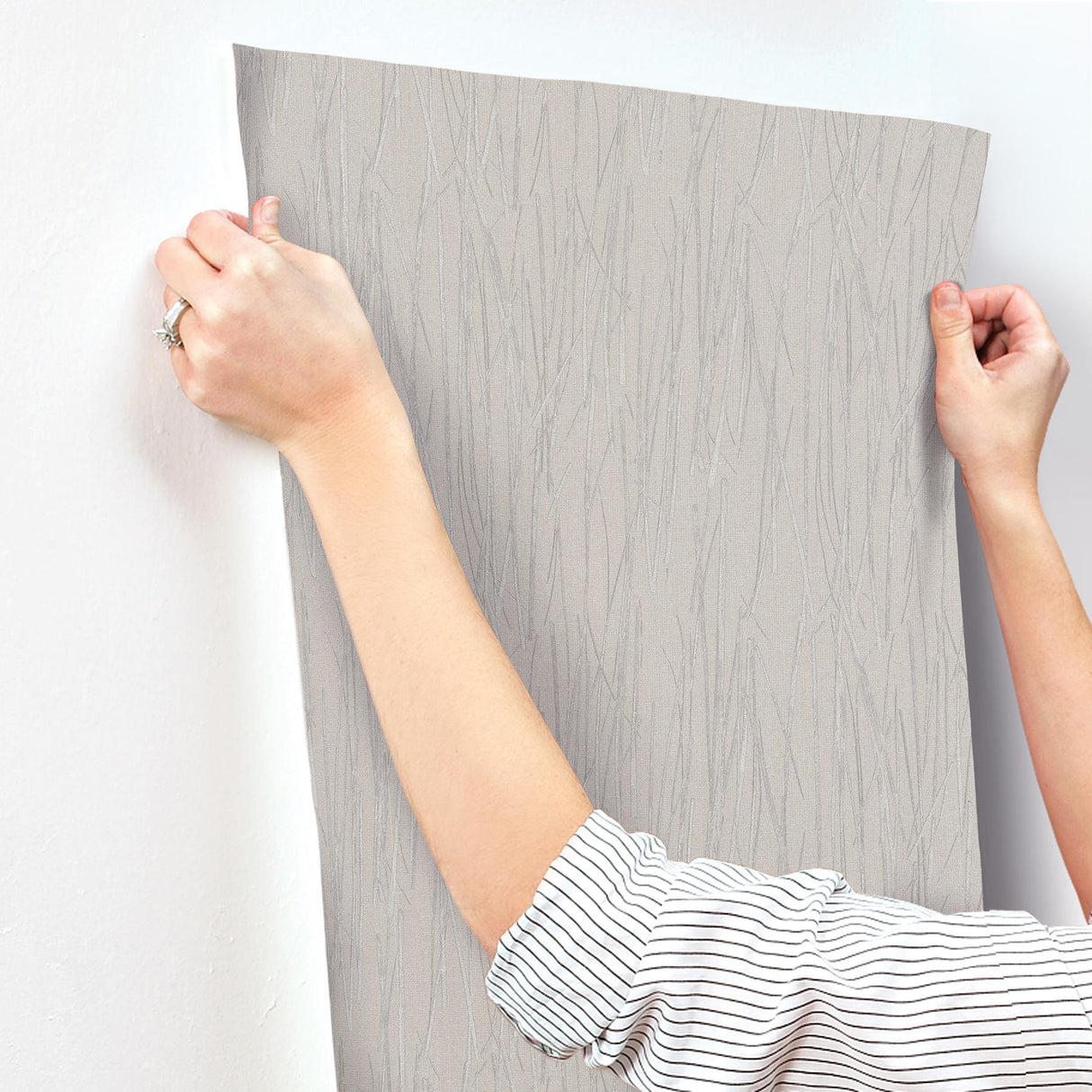 York Taupe Piedmont Bamboo Beige Wallpaper