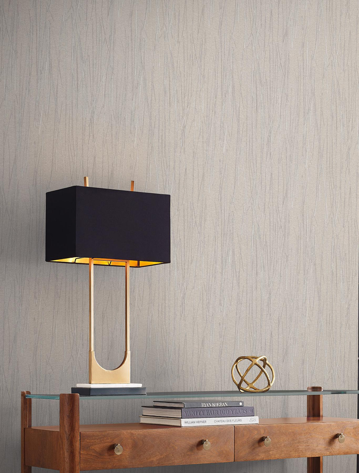 York Taupe Piedmont Bamboo Beige Wallpaper