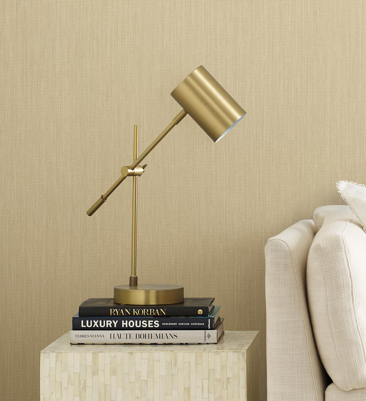 York Yellow Birch Nuvola Weave Beige Wallpaper