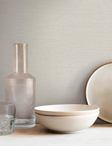 York Ivory Shimmering Linen Ivory Wallpaper
