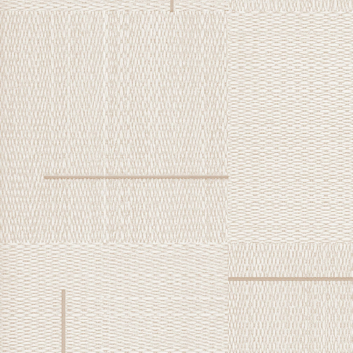 York Linen Geo Block Weave Beige Wallpaper