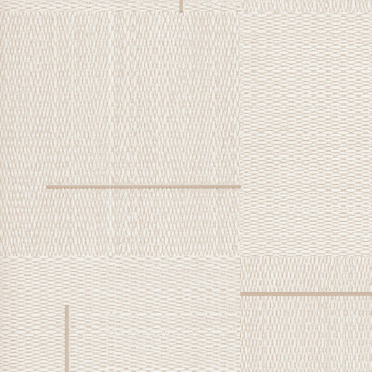York Linen Geo Block Weave Beige Wallpaper