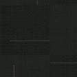 York Black Geo Block Weave Black Wallpaper